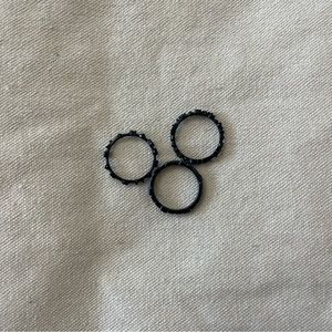 Kendra Scott Black and Blue Gem Ring Set